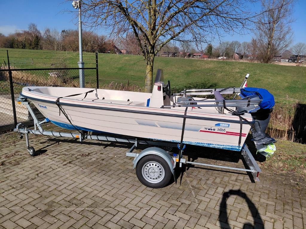 Mooie Wato 4.20m consoleboot + 15 pk yamaha 4 takt motor, Watersport en Boten, Vis- en Consoleboten, 10 tot 30 pk, Ophalen of Verzenden