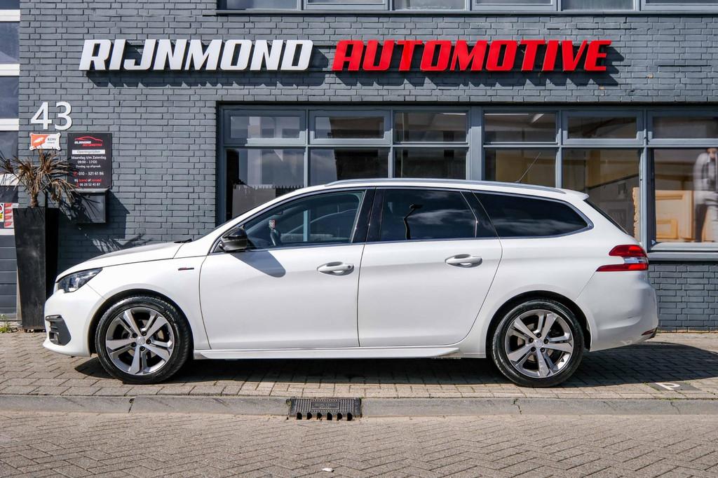 Peugeot 308 SW 1.5 BlueHDi Blue Lease GT-Line|lane-Assist|Ma, Stof, Gebruikt, 4 cilinders, Wit