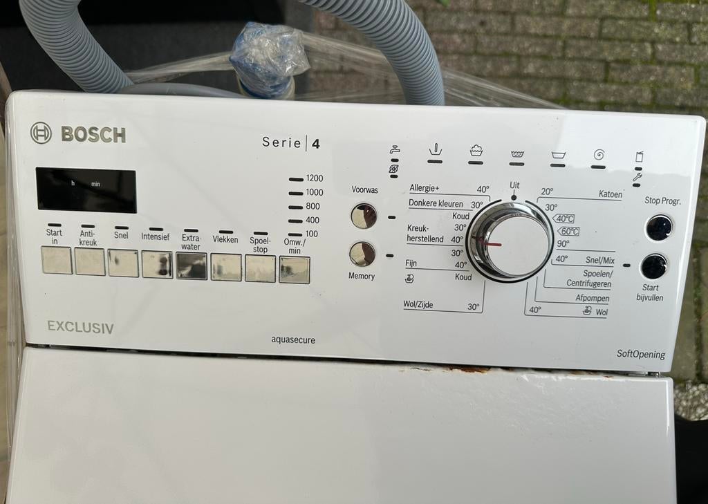 Bovenlader wasmachine Bosch wot24285nl, Witgoed en Apparatuur, Wasmachines, Ophalen, 1200 tot 1600 toeren, 4 tot 6 kg, Bovenlader