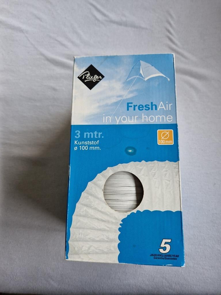 Plieger Kunststof Luchtslang 100mm x 3m voor Ventilatie, Ophalen of Verzenden, Nieuw