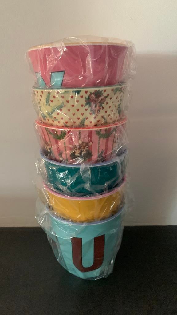 Zes Rice bekers nieuw, Ophalen, Overige materialen, Nieuw, Overige stijlen