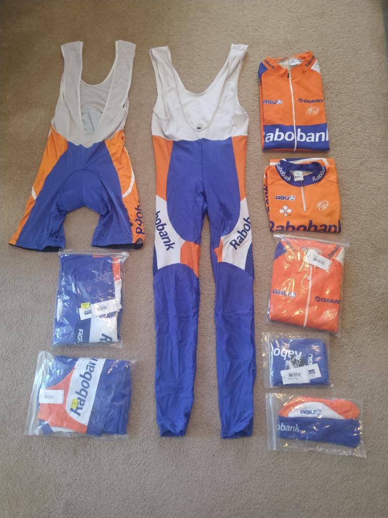 Wielerkleding Rabobank, complete zomer en winterset, Fietsen en Brommers, Nieuw, Ophalen of Verzenden, Bovenkleding, AGU