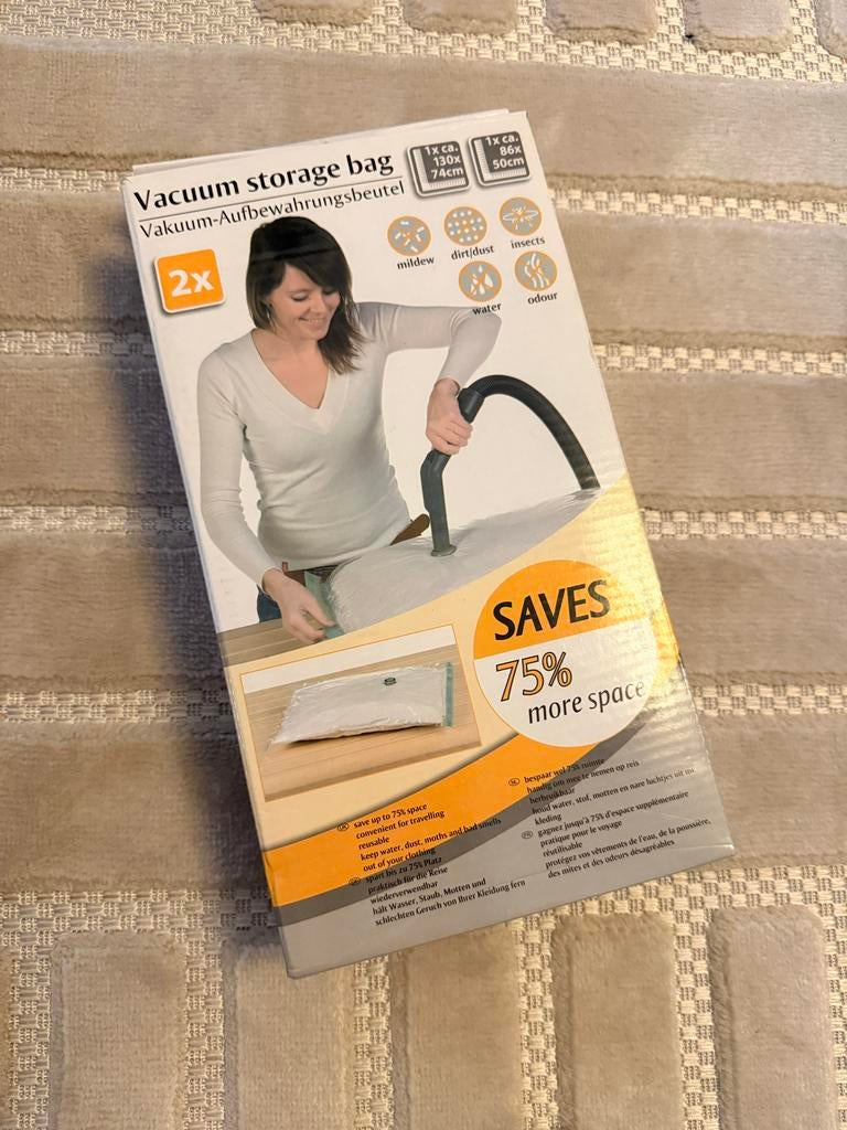 Vacuüm opbergzakken, 2 stuks, Meerkleurig, Overige stijlen, Nieuw, Kunststof