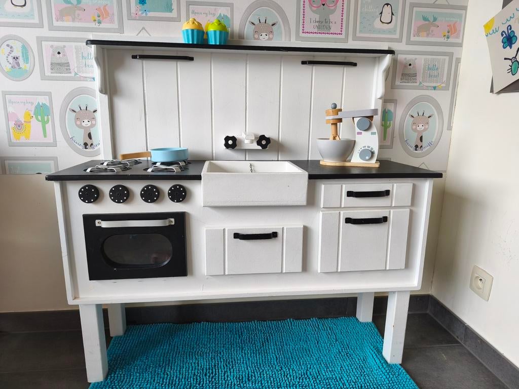 Speelkeuken hout met (nieuwe) accessoires, Ophalen of Verzenden, Gebruikt