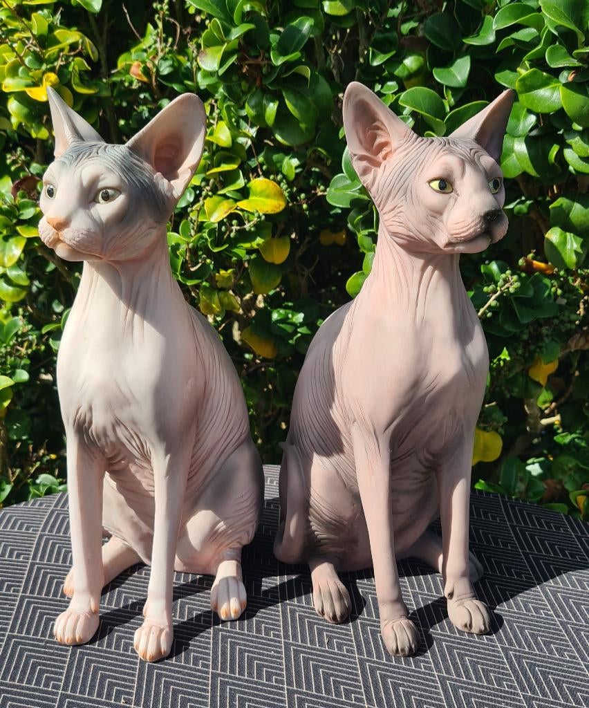 Polyester beelden sphynx, Ophalen, Nieuw, Kunststof, Dierenbeeld