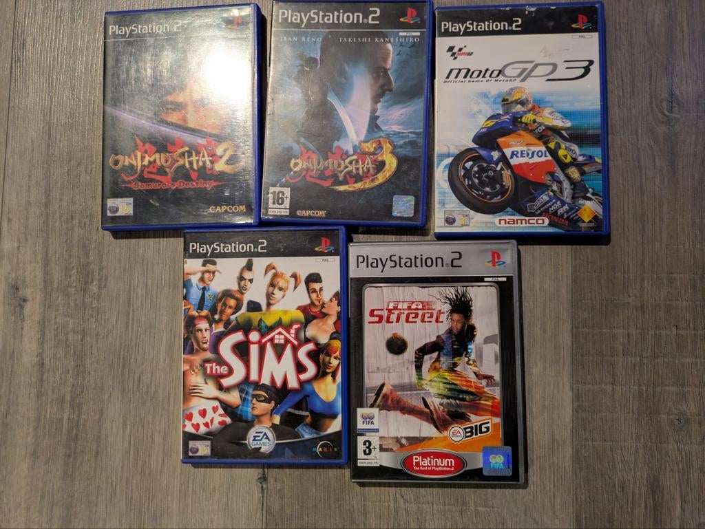 PS2 Games: The Sims, Onimusha 2 & 3, Moto GP3, SSX on Tour, Spelcomputers en Games, Verzenden