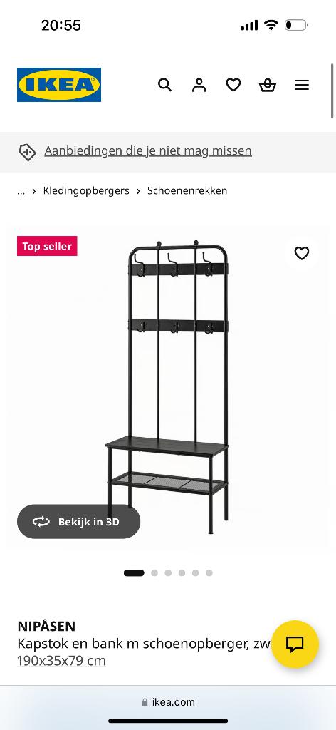 NIPÅSEN IKEA kapstok rek, Ophalen, Gebruikt