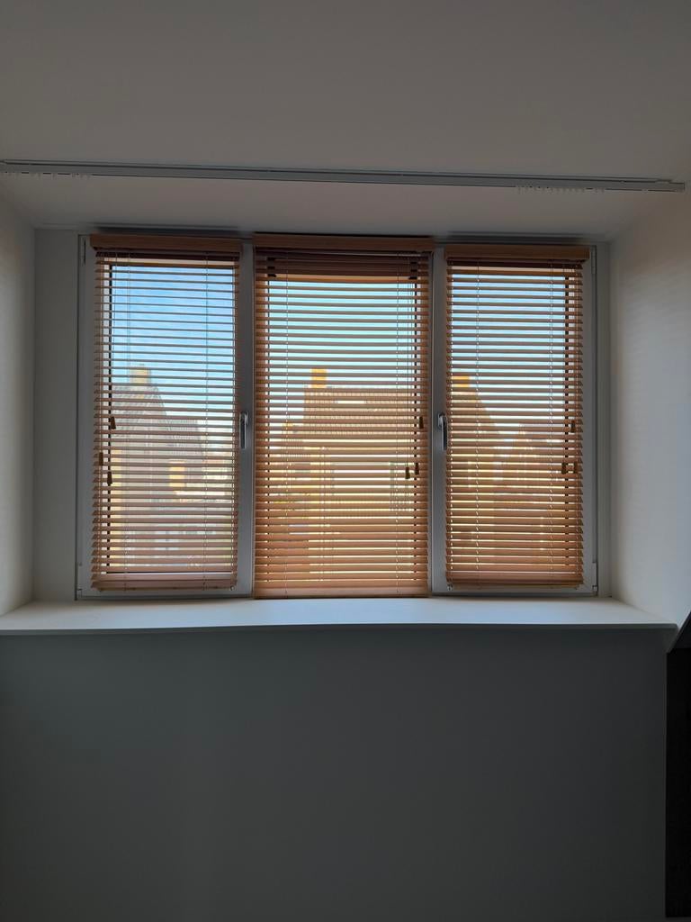 Bamboe jaloezieën licht eiken (3 stuks), Ophalen, Gebruikt, 50 tot 100 cm, 100 tot 150 cm