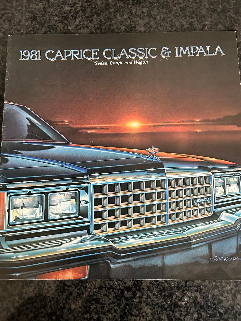 Folder 1981 Caprice classic &Impala, Onbekend, Chevrolet, Ophalen of Verzenden, Zo goed als nieuw