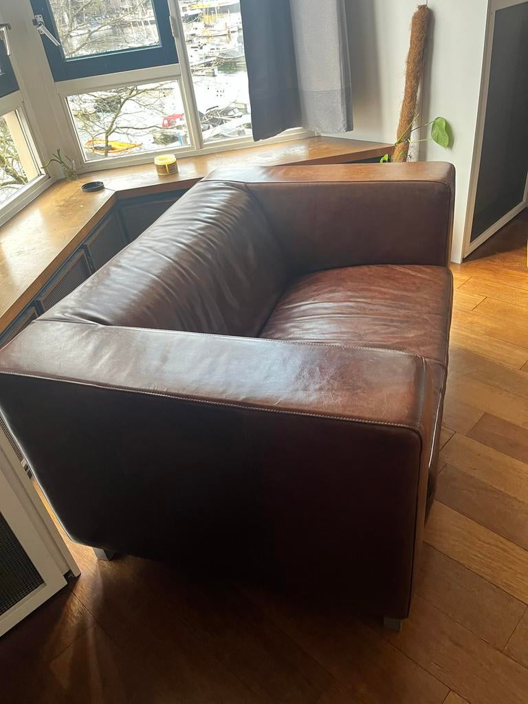 Leren bankje in top staat!, Huis en Inrichting, Ophalen, Chesterfield, Zo goed als nieuw, Leer