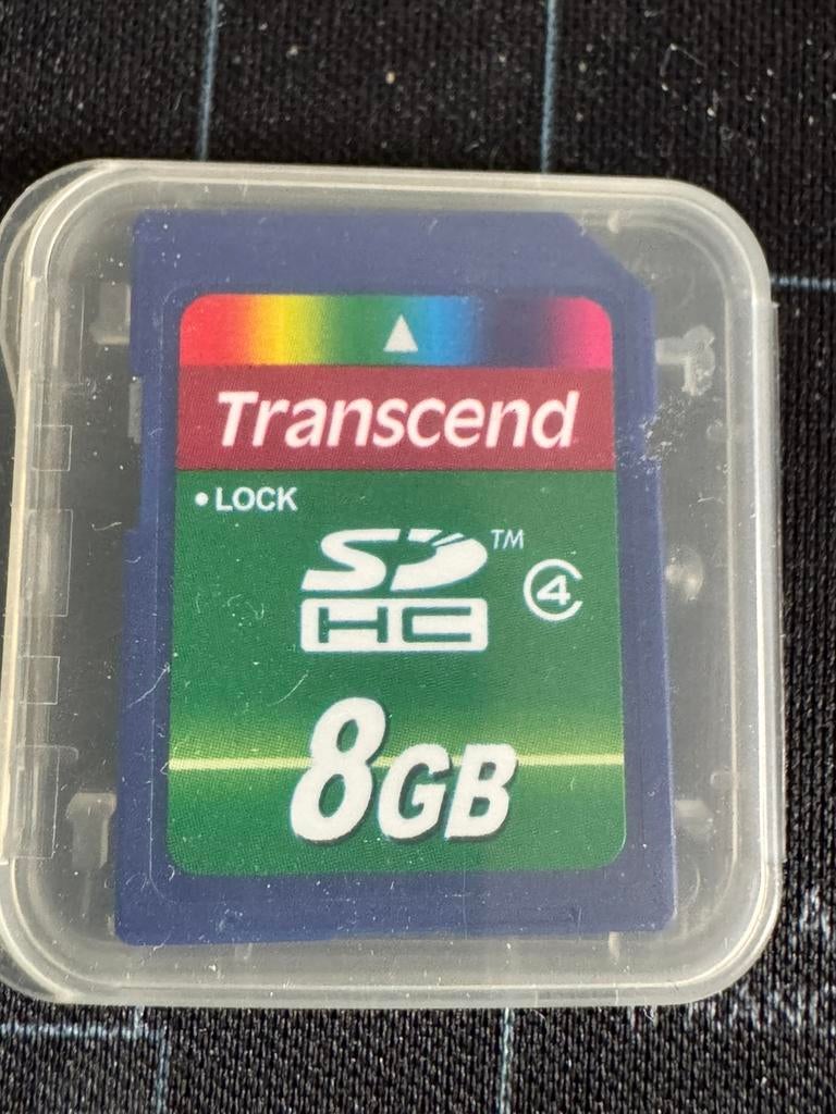 Transcend 8GB SD geheugenkaart, SD, 8 GB, Ophalen of Verzenden, Zo goed als nieuw