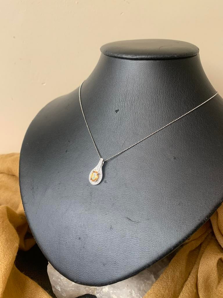 Citrien Madeira topaas hanger beschermt succes voorspoed TIP, Sieraden, Tassen en Uiterlijk, Kettingen, Geel, Nieuw, Ophalen of Verzenden