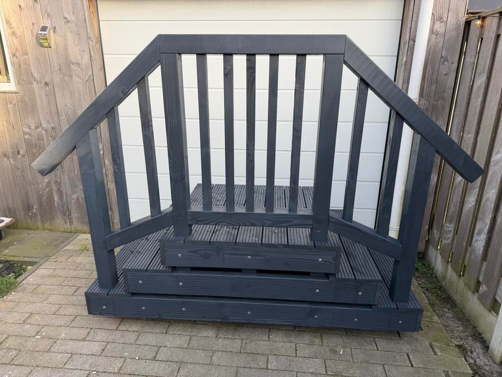 Opstap trap op maat voor Chalet woonwagen tiny house caravan, Tuin en Terras, Ophalen of Verzenden, Nieuw, Hout