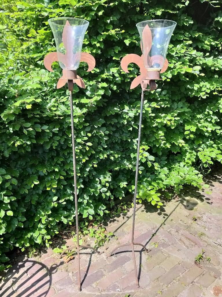 brocante windlicht op driepoot, Ophalen