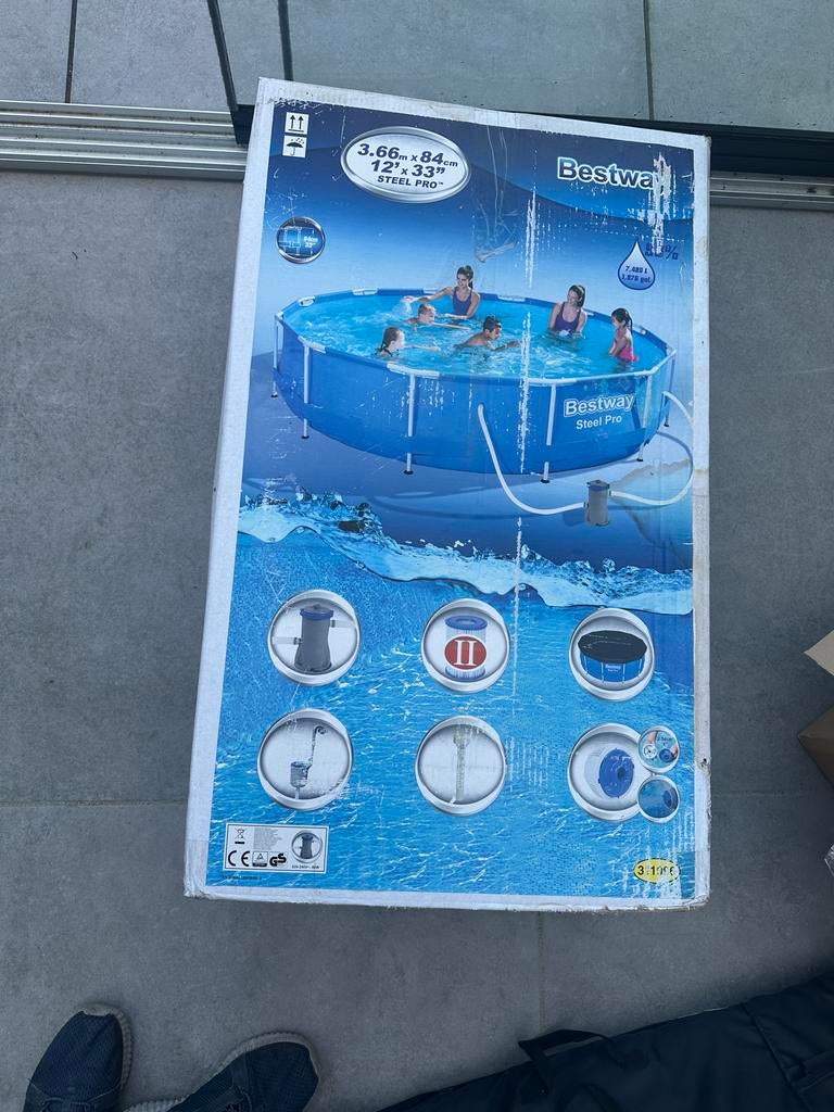 Bestway Steel Pro Zwembad 366cm, Tuin en Terras, Zwembaden, 80 tot 120 cm, Rond, Ophalen of Verzenden, Opzetzwembad
