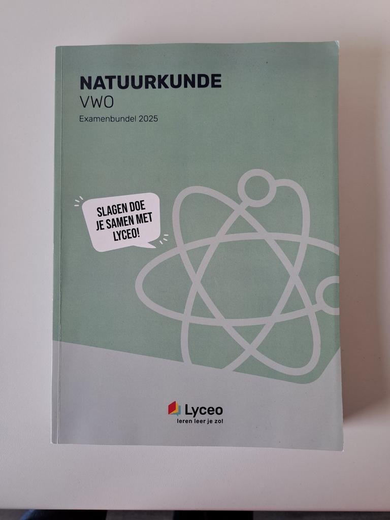 Examenbundel Lyceo - VWO Natuurkunde 2025, Ophalen of Verzenden, Gelezen, VWO, Natuurkunde