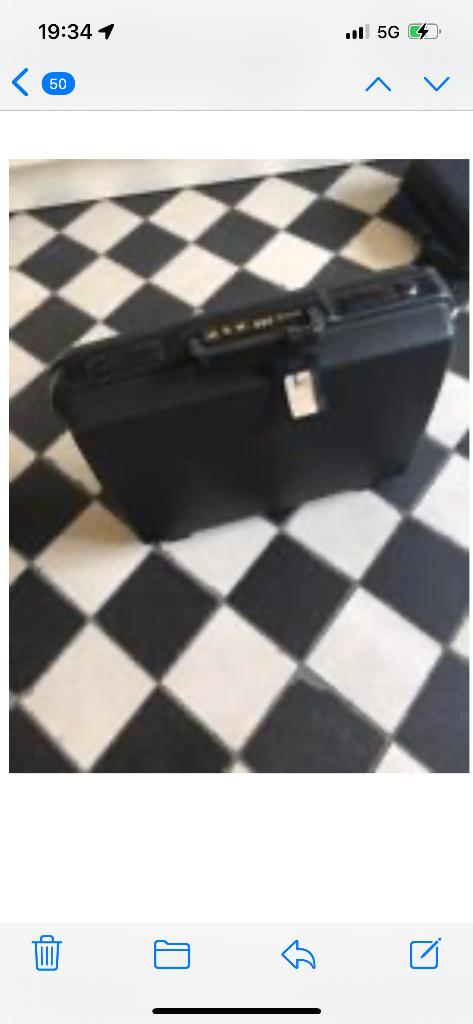 Koffer documenten koffer zwart attaché Echolag nieuw, Hard kunststof, Minder dan 50 cm, Ophalen of Verzenden, Zo goed als nieuw