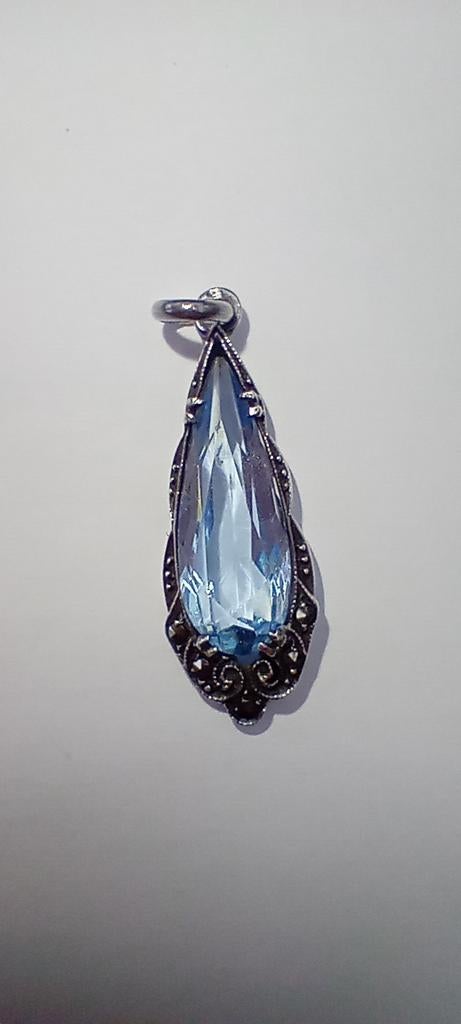 Prachtige 935 zilver hanger art nouveau, Ophalen of Verzenden, Zilver, Hanger