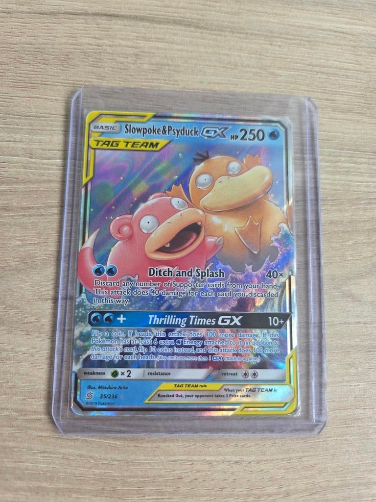 Slowpoke & Psyduck GX 35/236 Pokémon kaart, Hobby en Vrije tijd, Verzamelkaartspellen | Pokémon, Ophalen of Verzenden