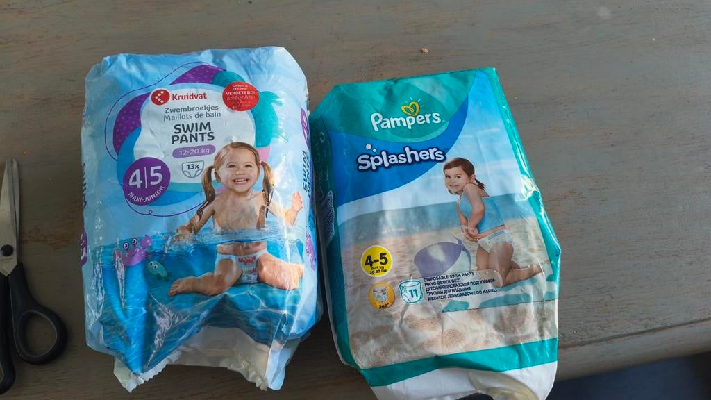 Zwemluiers: Kruidvat en Pampers Splashers (maat 4-5), Ophalen, Nieuw, Kruidvat, Pampers, Jongetje of Meisje