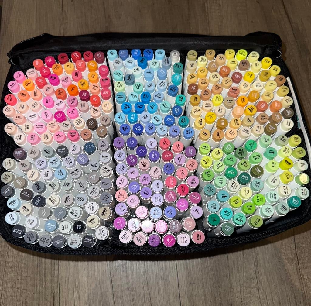 Ohuhu honolulu stiften markers 320 stuks, Ophalen of Verzenden, Gebruikt, Potlood of Stift