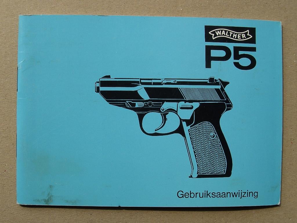 handleiding / gebruiksaanwijzing voor het Walther P5 pistool, Ophalen of Verzenden, Overige soorten, Nederland, Hulzen of Bodemvondsten