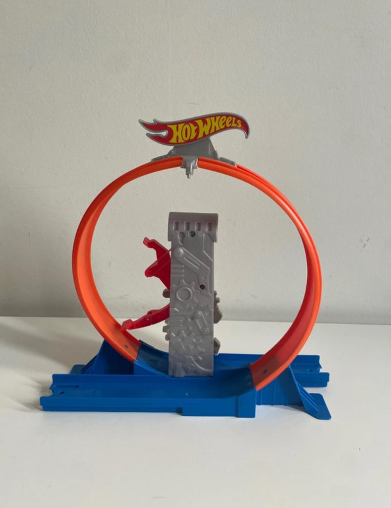 Hot Wheels Track Builder Loop Launcher Baanset, Ophalen of Verzenden, Zo goed als nieuw, Jongen of Meisje