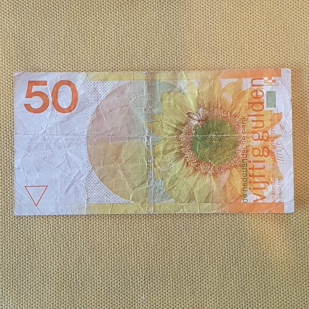Nederlands bankbiljet 50 gulden zonnebloem, Postzegels en Munten, Ophalen of Verzenden
