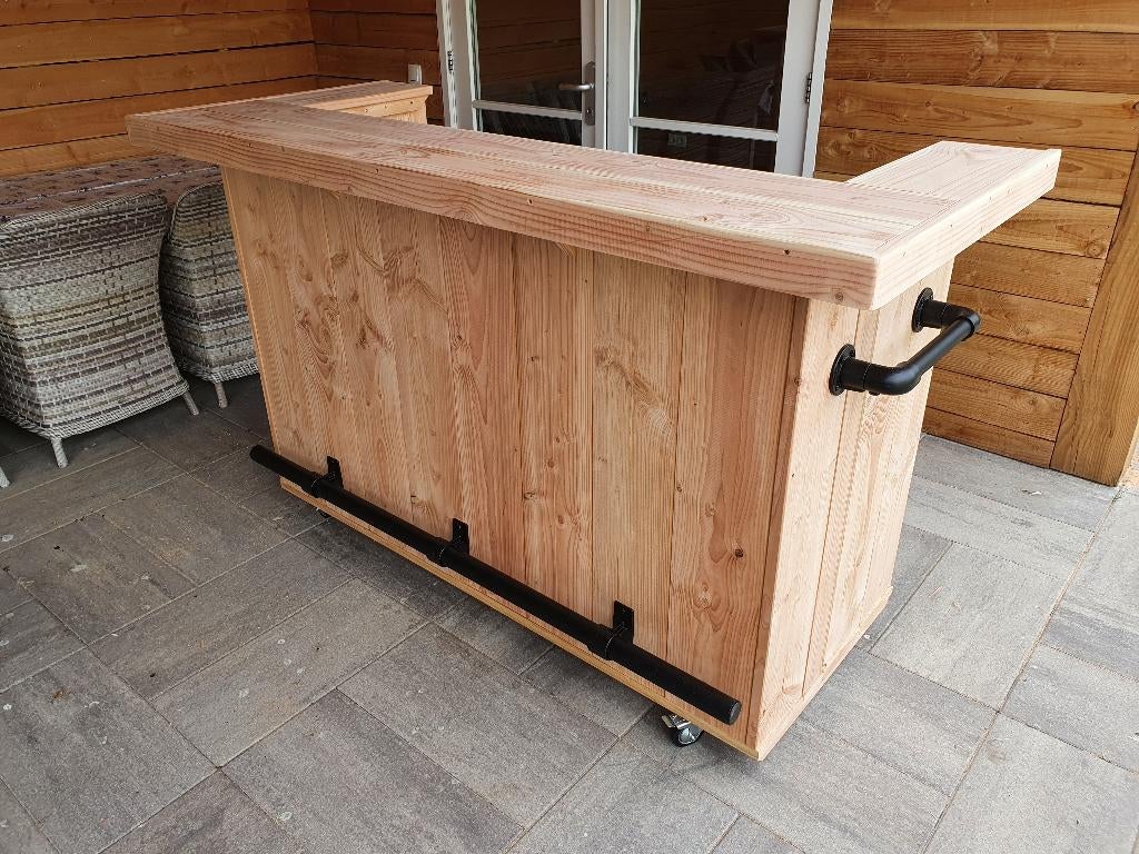 Unieke buitenbar van douglashout of steigerhout in elke maat, Tuin en Terras, Ophalen, Nieuw
