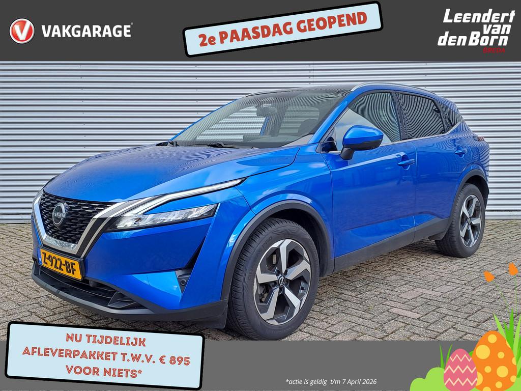 Nissan QASHQAI 1.3 MHEV Xtronic N-Connecta | Automaat | Pano, 12 maanden, Stof, Euro 6, Blauw