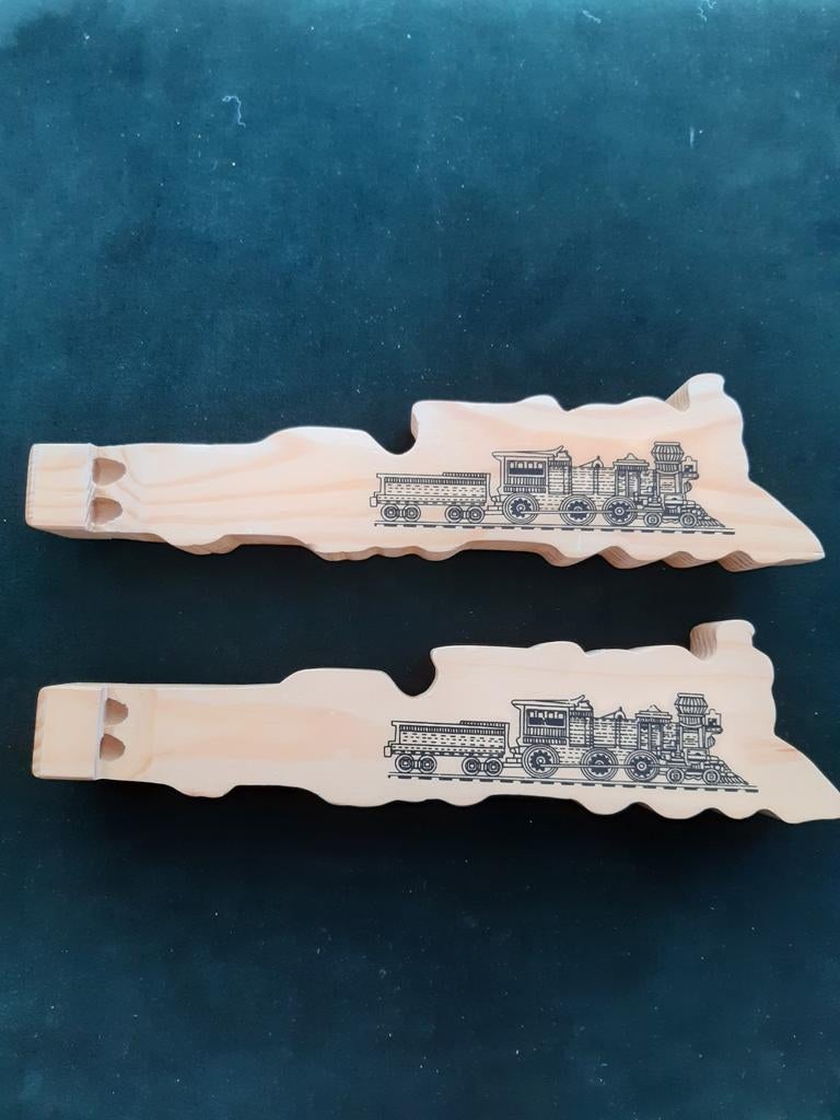 2 houten Stoomlocomotief fluiten. 4 tonig., Ophalen of Verzenden, Gelijkstroom, Locomotief, Overige merken