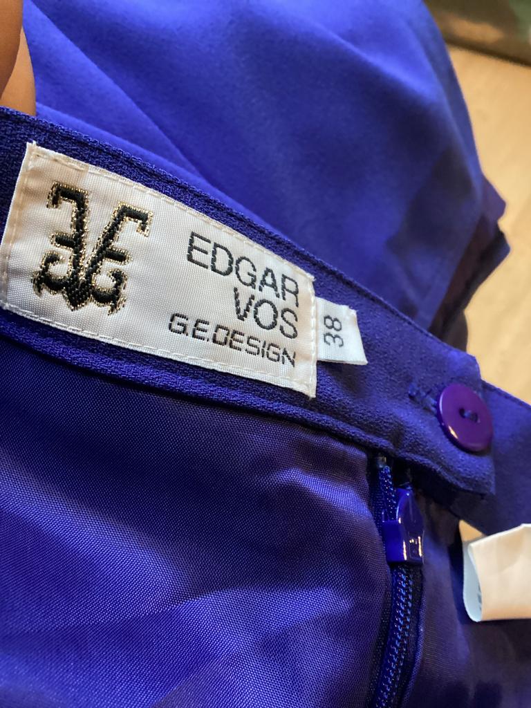 Edgar Vos rok, maat 38, koningsblauw, Ophalen of Verzenden, Zo goed als nieuw, Maat 38/40 (M), Blauw