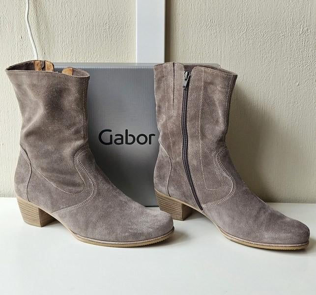 GABOR HALFHOOG LAARZEN TAUPE I.Z.G.ST. MAAT UK 6.5 EU 40, Bruin, Lage of Enkellaarzen, Gabor, Ophalen of Verzenden