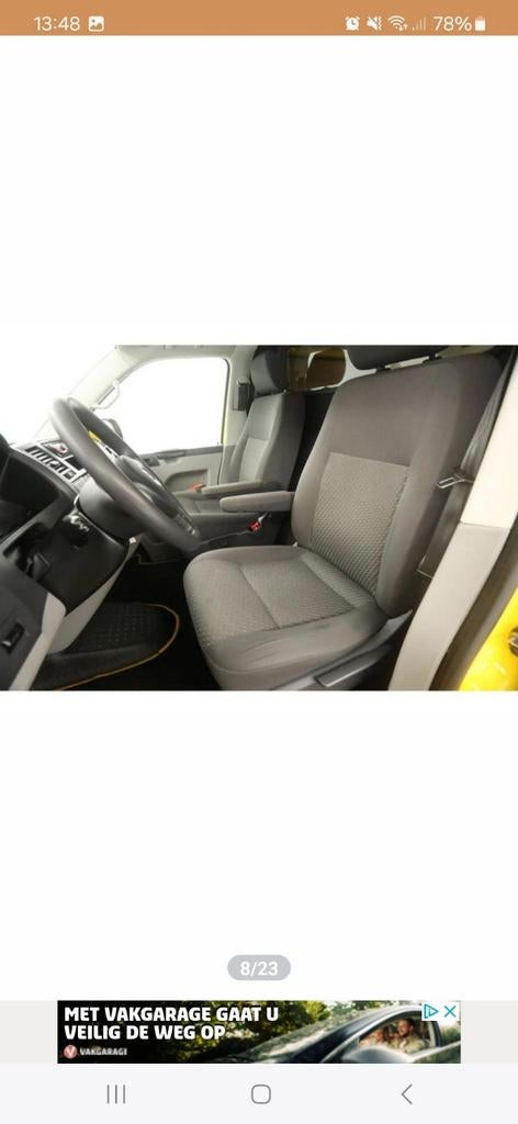 Comfort stoelen vw transporter t6 t5, Auto-onderdelen, Interieur en Bekleding, Ophalen of Verzenden, Gebruikt, Volkswagen