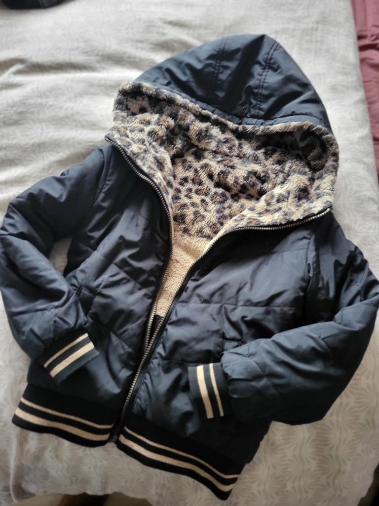 Omkeerbare jas luipaardprint maat 128 134 zara look teddy💫, Kinderen en Baby's, Kinderkleding | Overige, Nieuw, Meisje, Ophalen of Verzenden