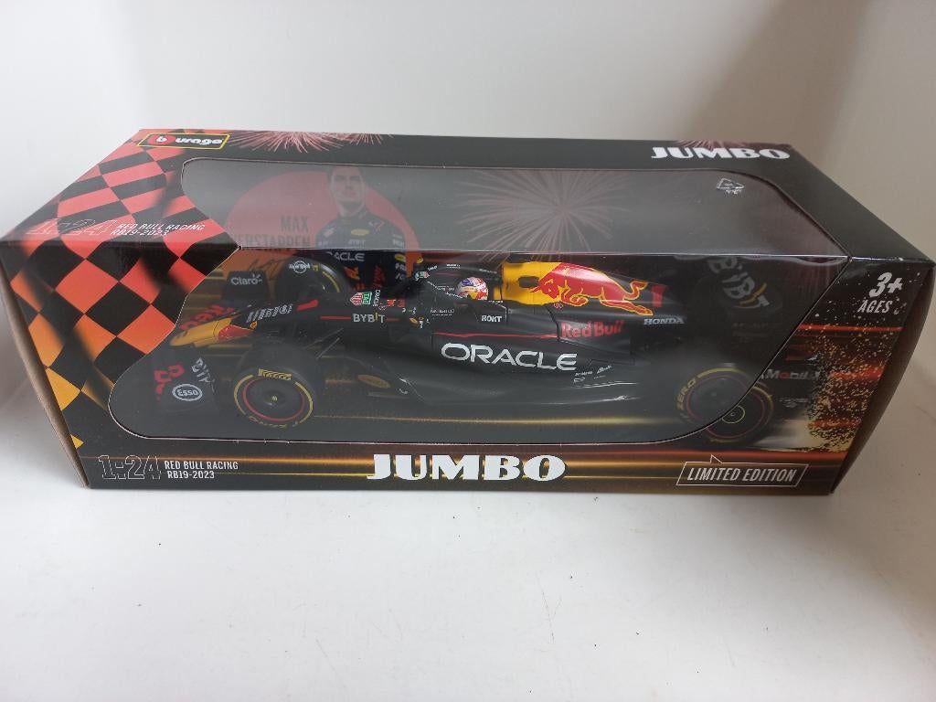 Max Verstappen 2023 Red Bull Jumbo 1:24 Bburago, Ophalen of Verzenden, Nieuw, Auto, Bburago