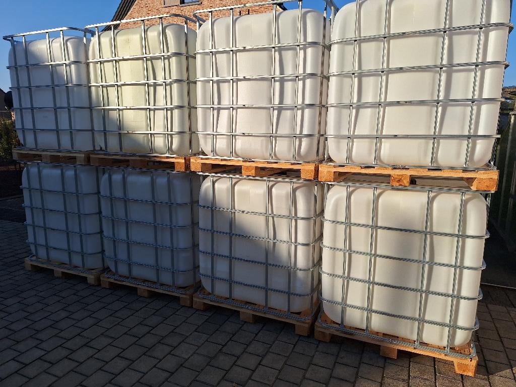 IBC Container 1000 liter, Ophalen, Kunststof, Gebruikt, Met kraantje