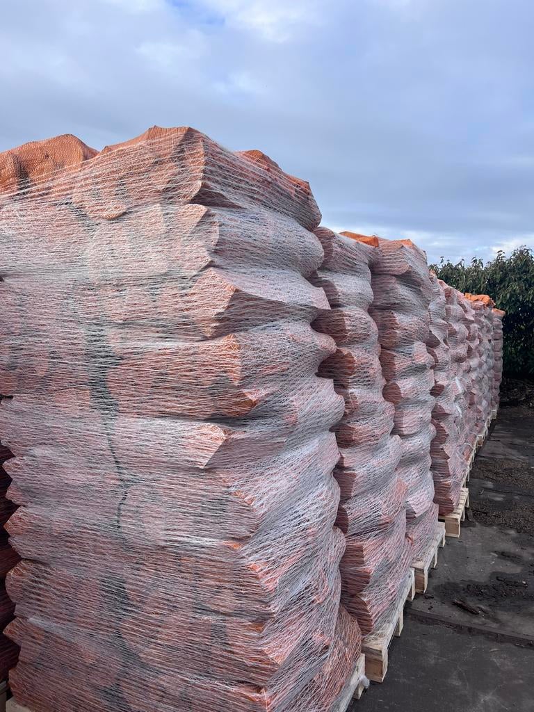 Netzakken openhaardhout 40liter zakken MAANDAANBIEDING APRIL, Tuin en Terras, Haardhout, Minder dan 3 m³, Ophalen of Verzenden