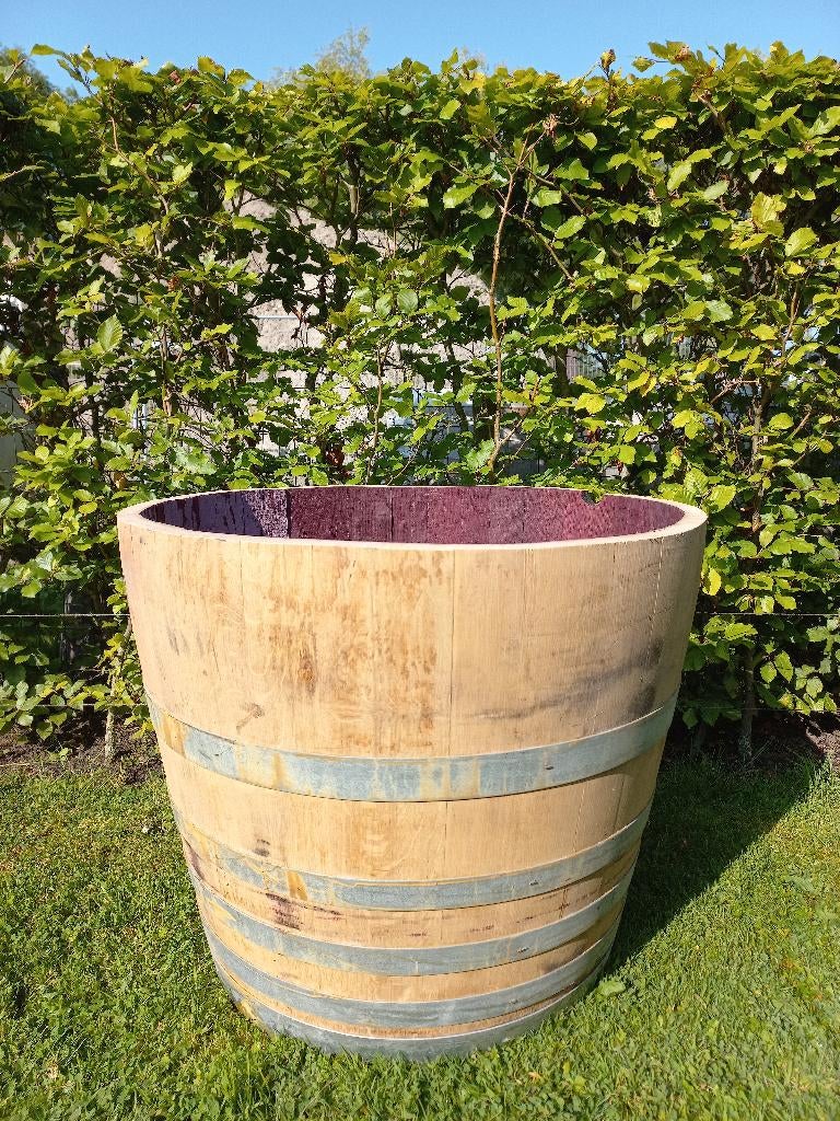Sigaarmodel Wijnvat Eikenhouten Bloembak 137,5L of 150L, Ophalen, Rond, Nieuw, Balkon
