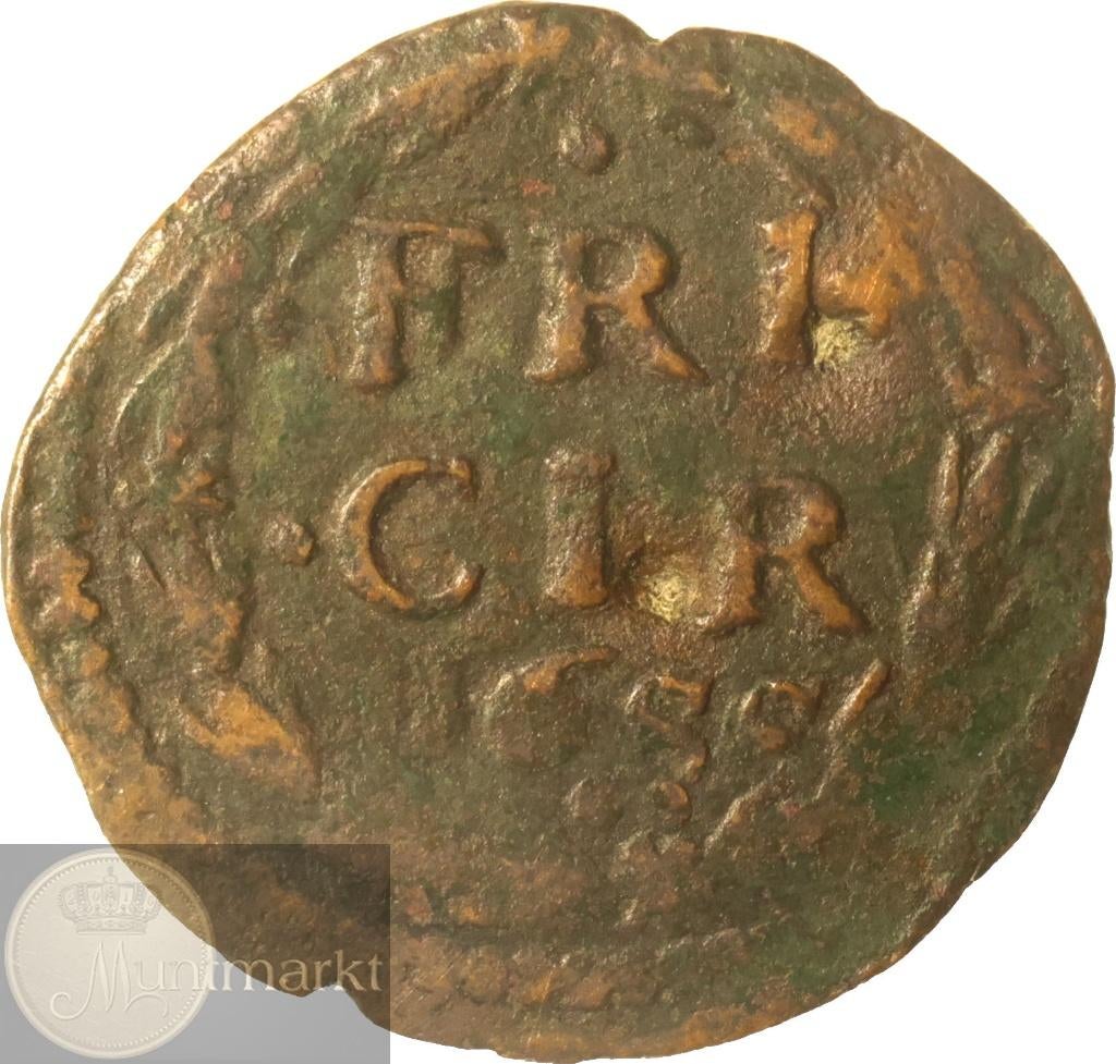 Reckheim - Duit 1655 / 16SS - ONGEDOCUMENTEERD, Ophalen of Verzenden, Vóór koninkrijk, Overige waardes, Losse munt