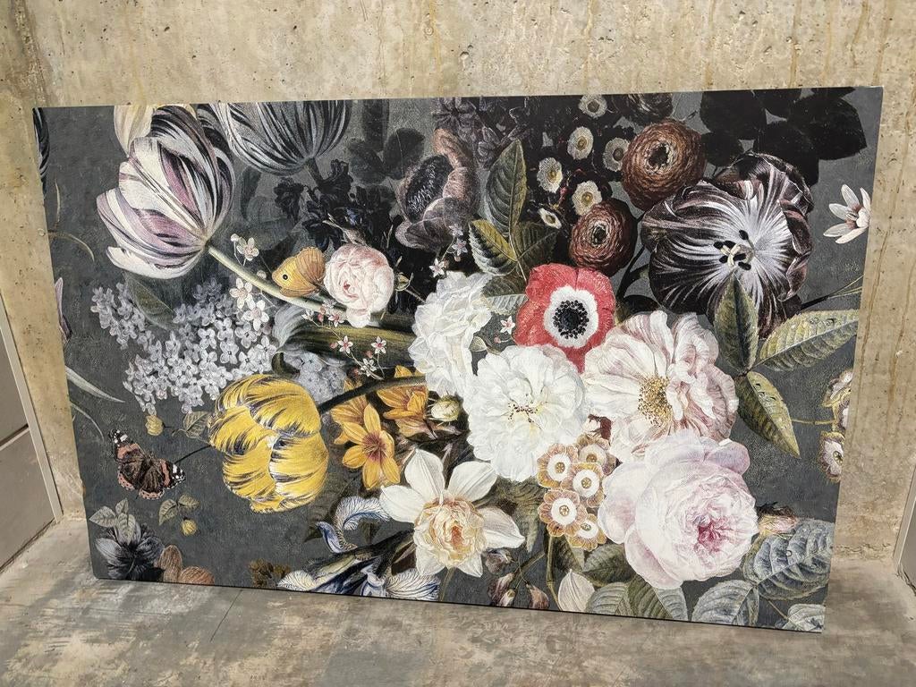 Canvas Schilderij Bloemen - 75x115 cm, Ophalen, Zo goed als nieuw, Schilderij, 100 tot 125 cm