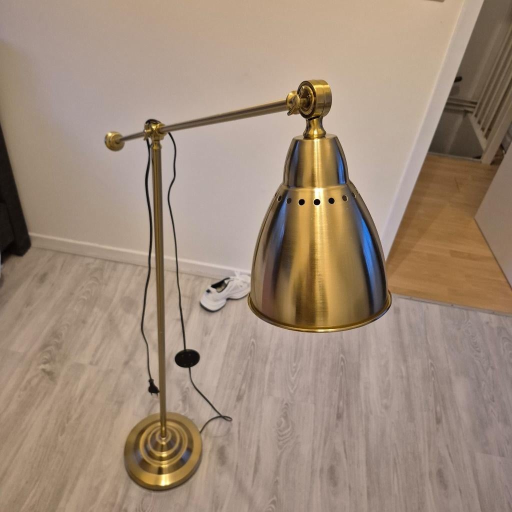 Ikea goudkleurige lamp, Ophalen, Zo goed als nieuw, Metaal, 75 cm of meer
