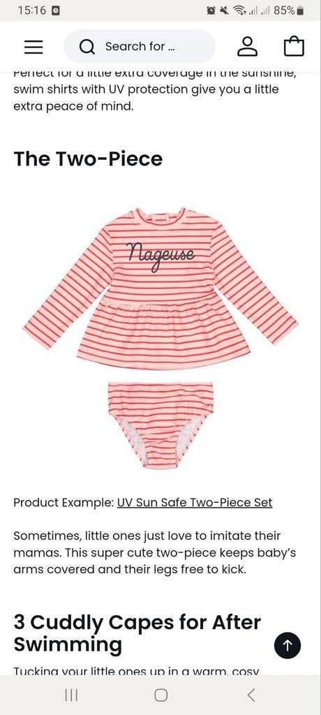 UPF zwempakje 60 La Redoute, Kinderen en Baby's, Babykleding | Baby-zwemkleding, Maat 62, La Redoute, Badpak, Nieuw