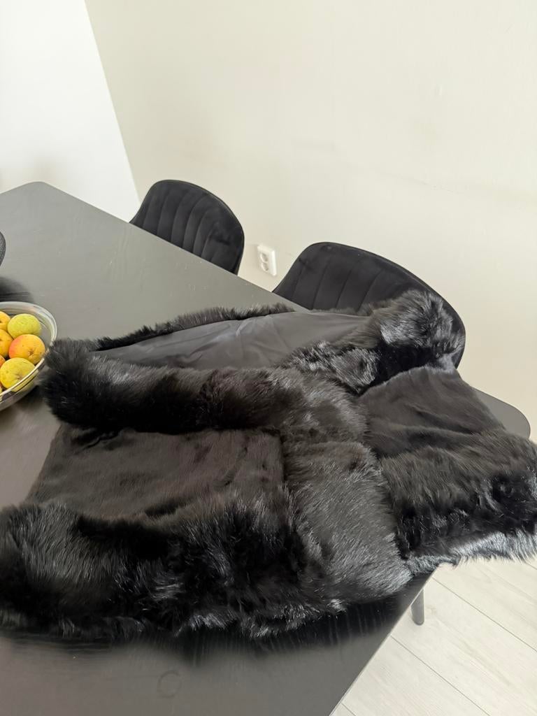 Sjaal met bont, Ophalen of Verzenden, Zo goed als nieuw, Maat 46/48 (XL) of groter, Sjaal