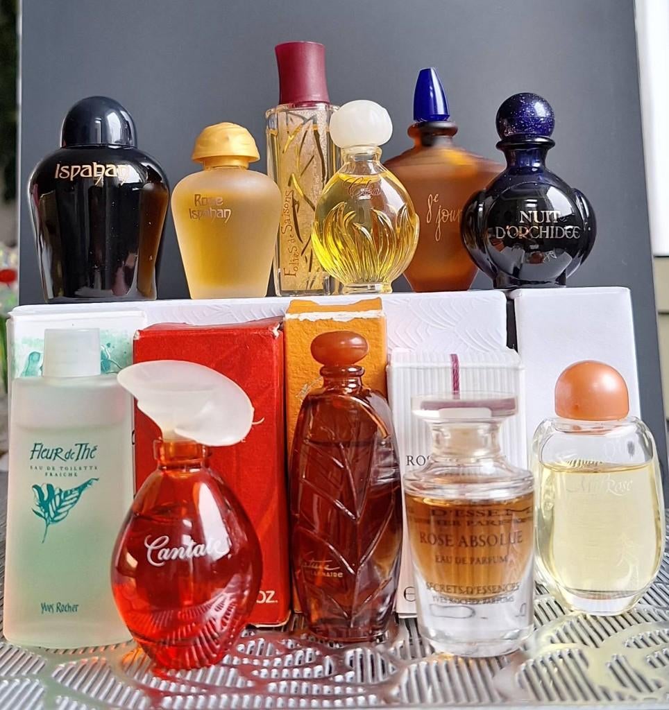 Set vintage Yves Rocher miniaturen, 11 st, zie omschrijving., Ophalen of Verzenden, Gebruikt