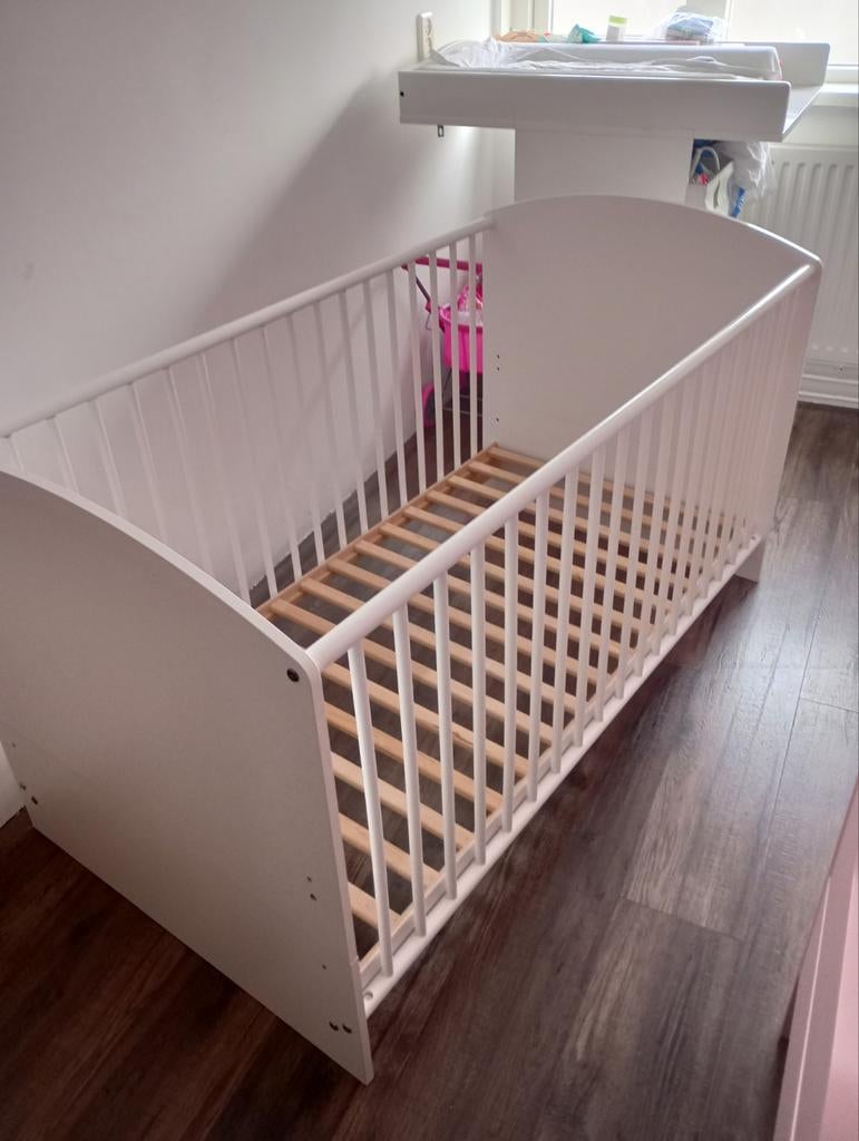 Ledikant Colorfull Home Skladane Inklapbaar 60x120 Beuken/White | Van Asten Babysuperstore