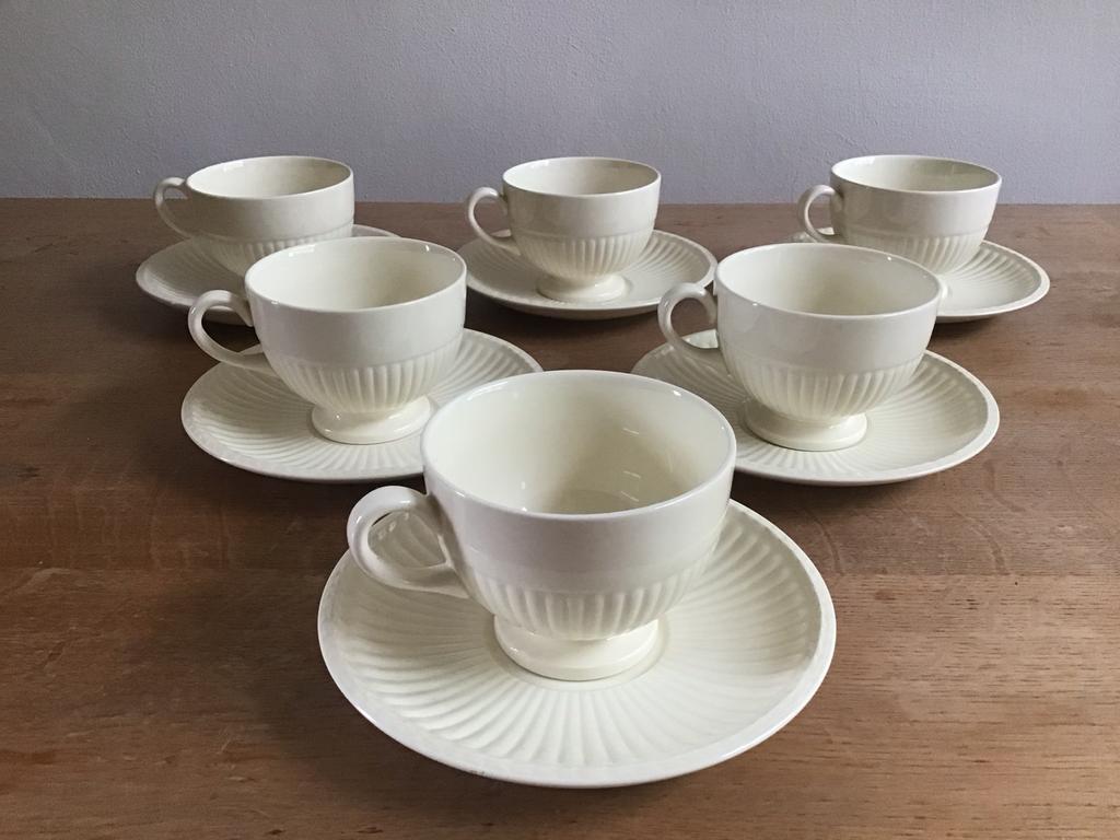 6 kop en schotel - 1.9 dl - Wedgwood Edme NIEUW, Nieuw, Ophalen of Verzenden, Wedgwood, Kop(pen) en/of Schotel(s)