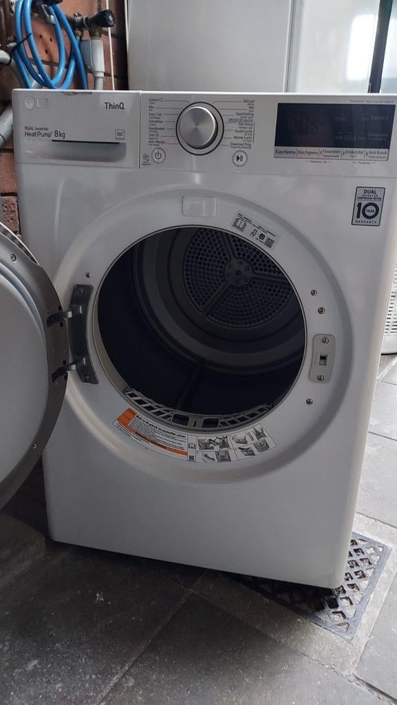 LG Warmtepompdroger - Als nieuw, Ophalen, 8 tot 10 kg, Zo goed als nieuw, 85 tot 90 cm