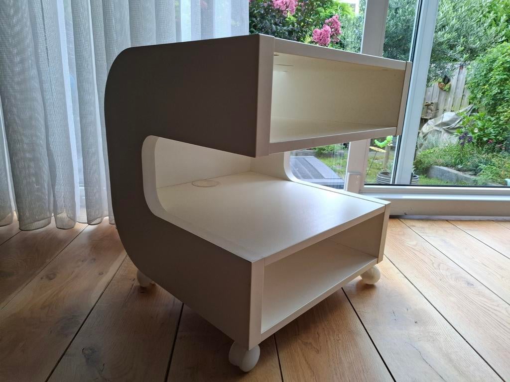 Ikea space age bijzettafel, Huis en Inrichting, Tafels | Bijzettafels, Gebruikt, Overige vormen, 45 tot 60 cm, Minder dan 55 cm