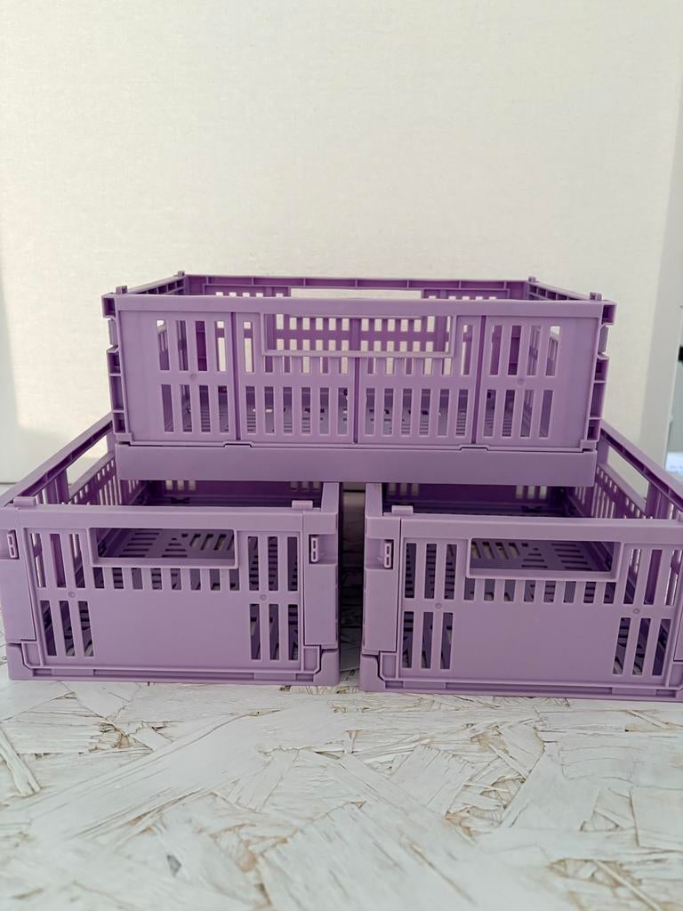 Lila klapkratjes – 8 beschikbaar – ook per stuk, Ophalen of Verzenden, Zo goed als nieuw, Kunststof, Minder dan 50 cm